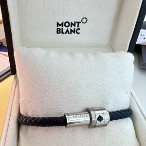 Montblanc Navy magnetic leather bracelet spade